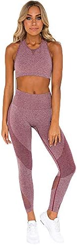 Hotexy Women Workout Sets 2 Pieces Suits High Waisted