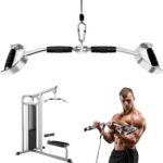 Yes4All Wide Grip Curl LAT Pull Down Bar Attachments Rubber Handgrips